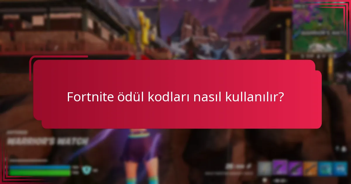 Fortnite ödül kodları nasıl kullanılır?