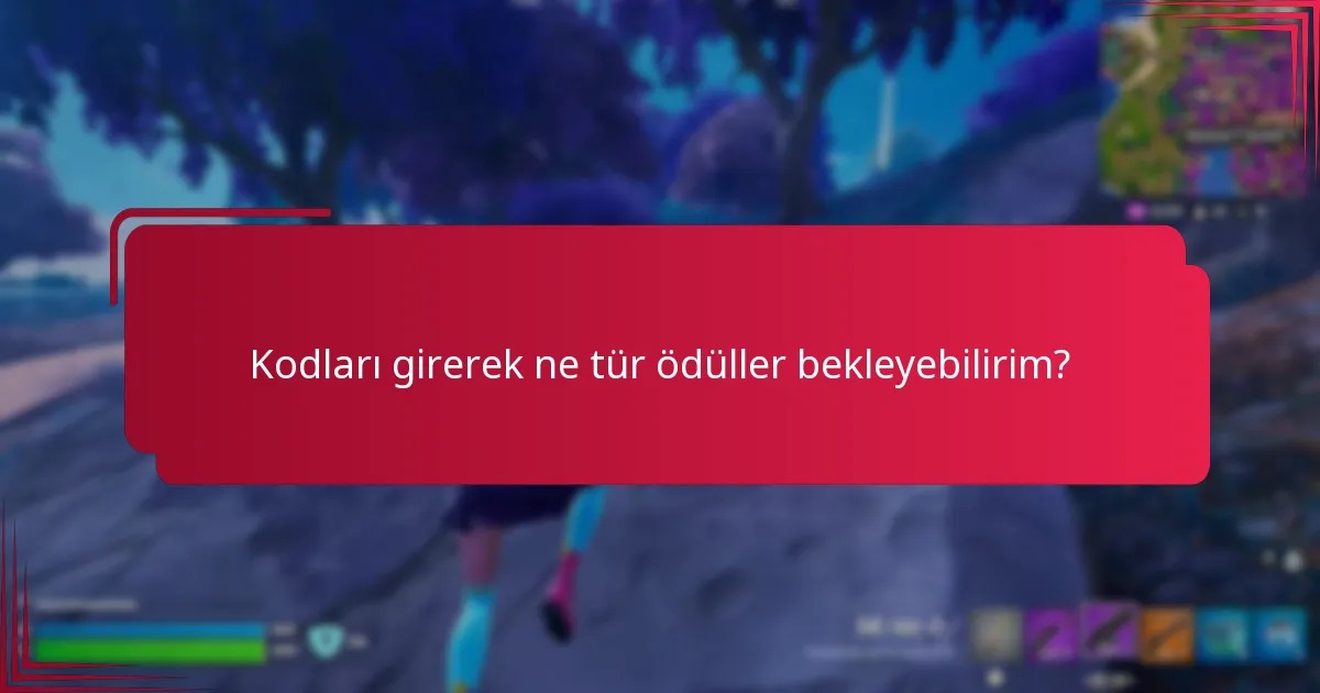 Kodları girerek ne tür ödüller bekleyebilirim?